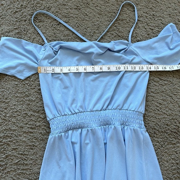 Express Baby Blue Skater Dress, Small - Picture 8 of 8